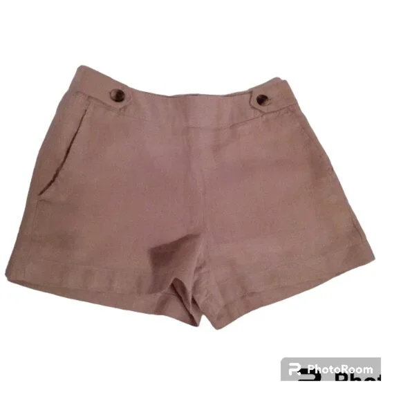 Tahari tan Linen shorts sz XS - Picture 1 of 8